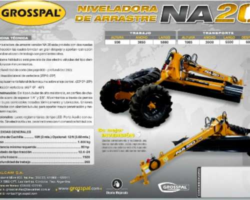 Niveladora de Arrastre Grosspal NA 20