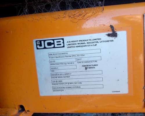Excavadora JCB Js220lc - 2017