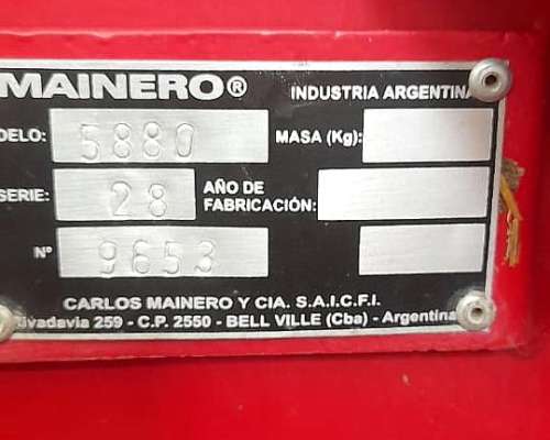 Rotoenfardadora Mainero Modelo 5880- Usado