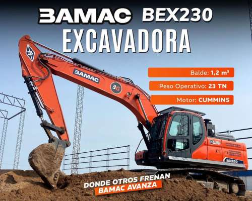Excavadora Bamac - Modelo BEX230 - Nueva 0 KM. / Financiada