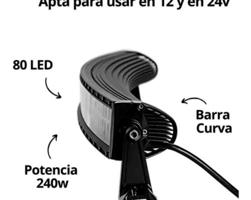 Barra 80 LED Curva 1,10mt 240 W P/ Auto 4X4