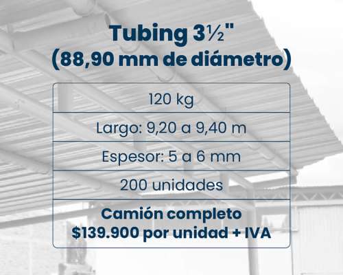 Caños Tubing 3 1/2 - Equipo Completo