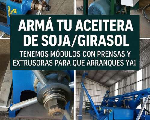 Extrusor 350kg MÁS Prensa Aceitera Soja