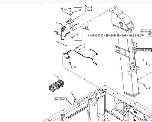 Sensor Rendimiento Balanza Cosechador Case 91736255 47855247