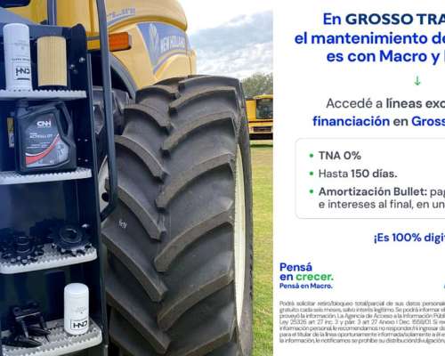 Repuestos New Holland con Financiación Banco Macro.