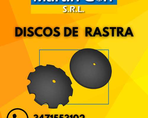 Discos para Rastras, Todas las Medidas