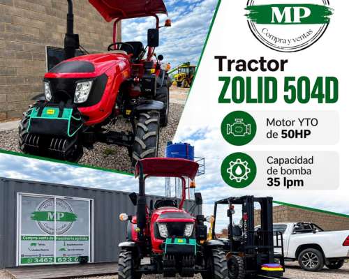 Tractor Zolid 504d,motor YTO de 50hp