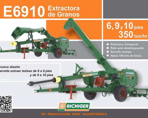 Extractora Richiger - e 6910 - para Bolsa de 6-9-10 Pies