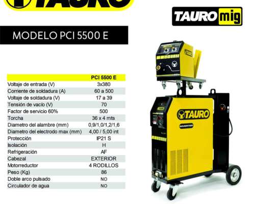 Soldadura Tauro PCI 5500 e