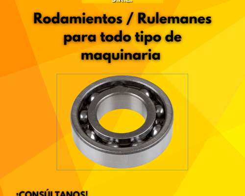 Rodamientos / Rulemanes para Todo Tipo de Maquinaria