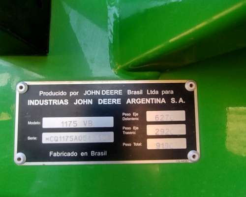 John Deere 1175. año 2004.6000 Hs de Fábrica.