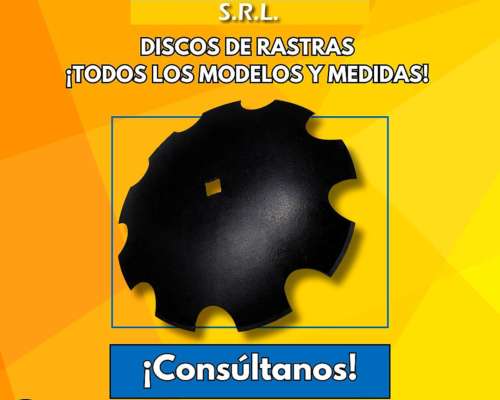 Discos de Rastras Todos los Modelos y Medidas