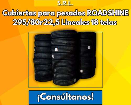 Cubiertas para Pesados Roadshine 295/80r22.5 Lineales 18 TEL