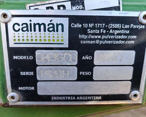 Pulverizadora Caiman Challenger 3600 - Increible Estado.