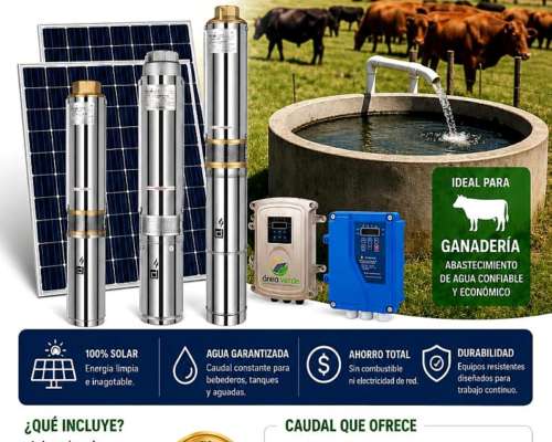 Bomba Solar 1100w Area Verde