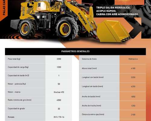 Conax Pala Cargadora Cxpa 100 - Máxima Capacidad