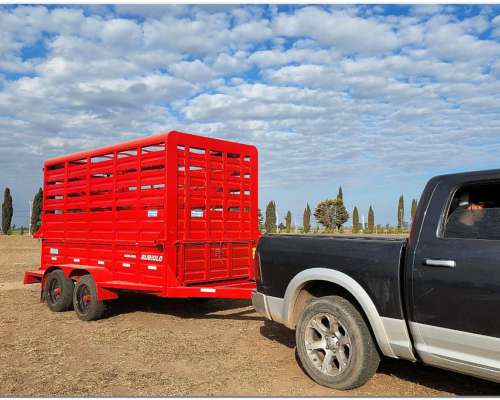 Acoplado Tráiler Jaula para Hacienda 4 Mts. Balancín