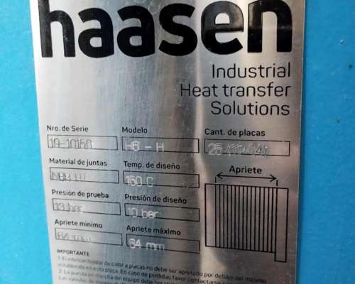 Intercambiador de Calor Desarmable Hassen