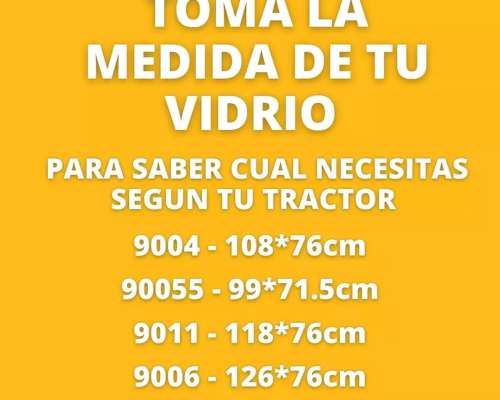 Luneta Vidrio Tractor Zanello UP 100 (99X71,50 CM)