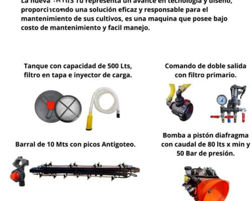 Pulverizador para 3 Puntos 500 Lts. 10mts. TU 513 HE Famaco