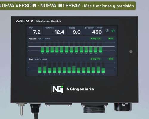 Monitor de Siembra Axem 2 — Táctil Color 7, 20 Surcos