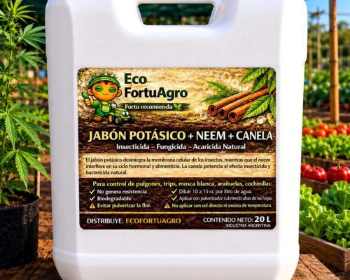 Insecticida Organico al 45% Neem y Canela 20l-ecofortuagro
