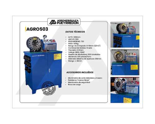 Agro 503 Prensa Hidráulica de Alta Calidad Abrochadora