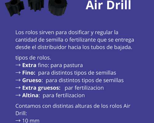 Rodillos para Sembradoras AIR Drill