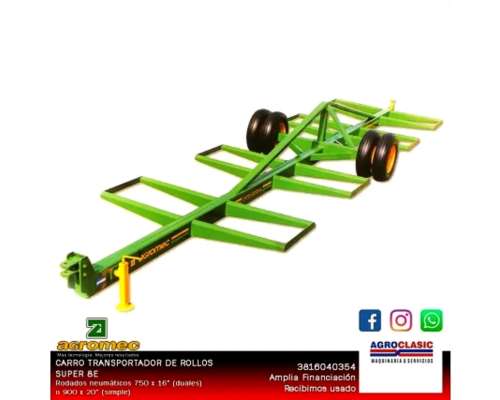 Carro Transportador de Rollos Agromec Super 8e