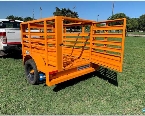 Acoplado Trailer Jaula para Hacienda. UN Eje