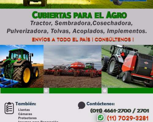 Cubierta 18.4-26 - 12 Telas para Tractor / Cosechadora