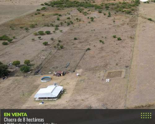 Chacra de 8 Hectáreas, Casa Nueva. Larroque - Gualeguaychú.