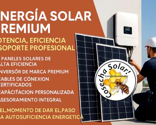 Paneles FV para Hogares y Campo + Inversor y Cables