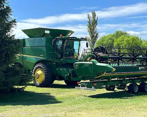 John Deere S680 con Draper 40 Pies con Piloto