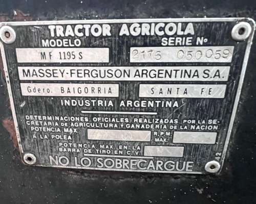 Tractor Massey Ferguson 1595s 115hp