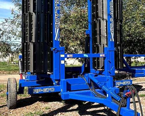 Rolo Picador de Rastrojos Azulado