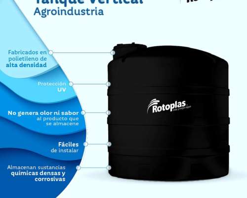 Tanque de Plástico Vertical de 10.000 Litros - Rotoplas