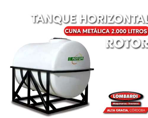 Tanque Horizontal Cuna Metálica 2.000lts