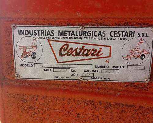 Tolva Cestari 14tn. UN Eje, Balanza y Tapa Facil.