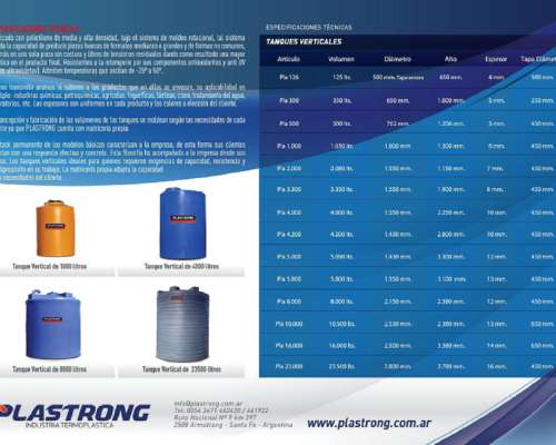 Tanque Vertical Plastrong 8000 Litros de Polietileno