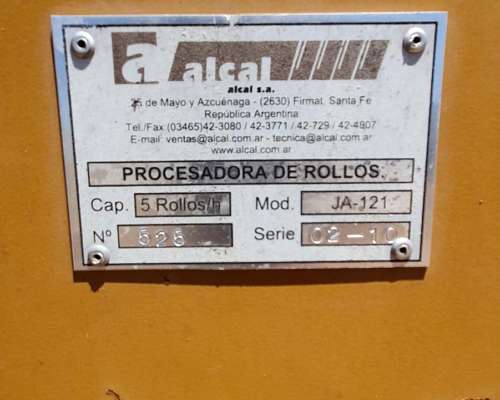 15 - Procesadora de Rollos Alcal JA 121 Usada