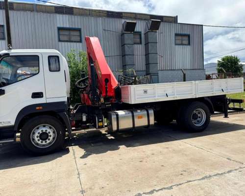 Carrocería Baranda Volcable + Grua Industrias JEP