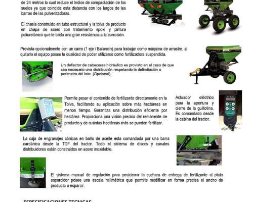 Fertilizadora 1700lts 3 Puntos Primum Bernardin