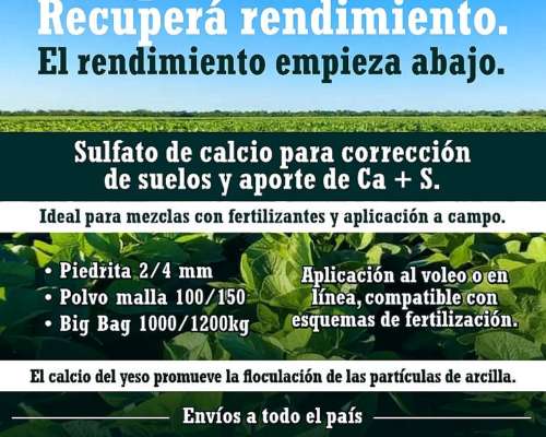 Yeso Agricola en Polvo al por Mayor