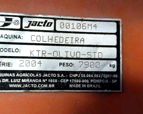 Cosechadora Jacto Ktr-olivo-std para Olivos, Pecan y Frutos