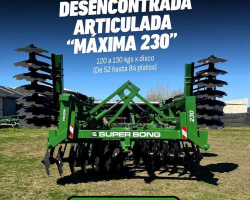 Super Bong Articulada 60+2 Platos Maxima 230