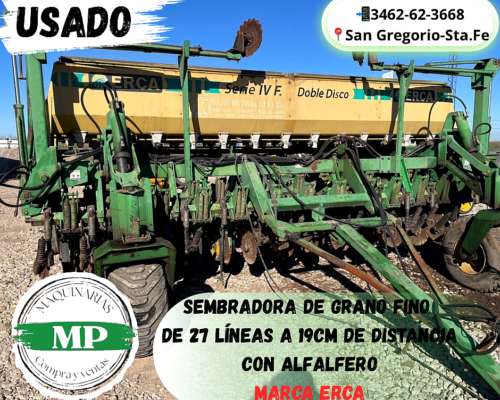Sembradora de Grano Fino de 27 Líneas a 19cm de Distancia