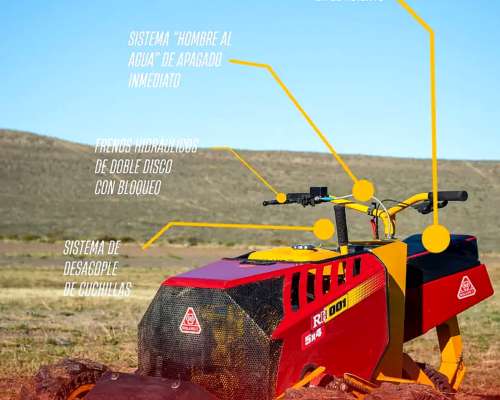 Motocortadora de Cesped C/ Motor 18 HP. 5X4 Arranque Elect.