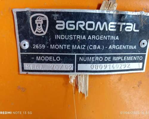 Agrometal TX Mega de 20 a 42 a Placa Doble Fert.
