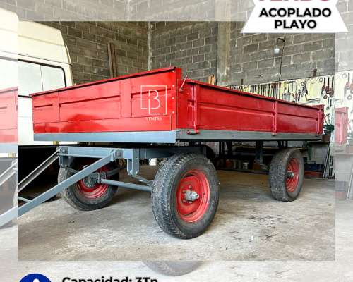 Acoplado Playo para 3tns